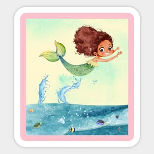 Mermaid Girl (B) Sticker